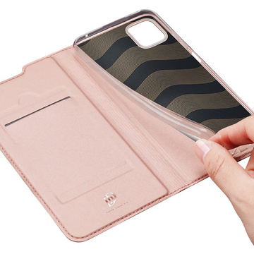 Etui Portfel DuxDucis SkinPro für Samsung Galaxy A22 5G Rose Gold