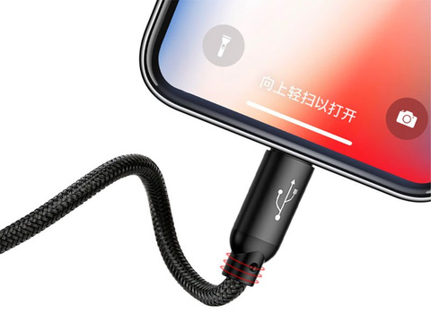 Kabel 30cm Baseus 3w1 iPhone Micro USB USB-C 3.5A Drei Primär