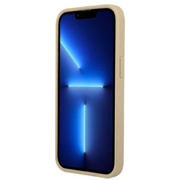 Etui Guess GUHCP13SPSATLE do Apple iPhone 13 Mini 5,4" beżowy/beige hardcase SaffianoTriangle Logo