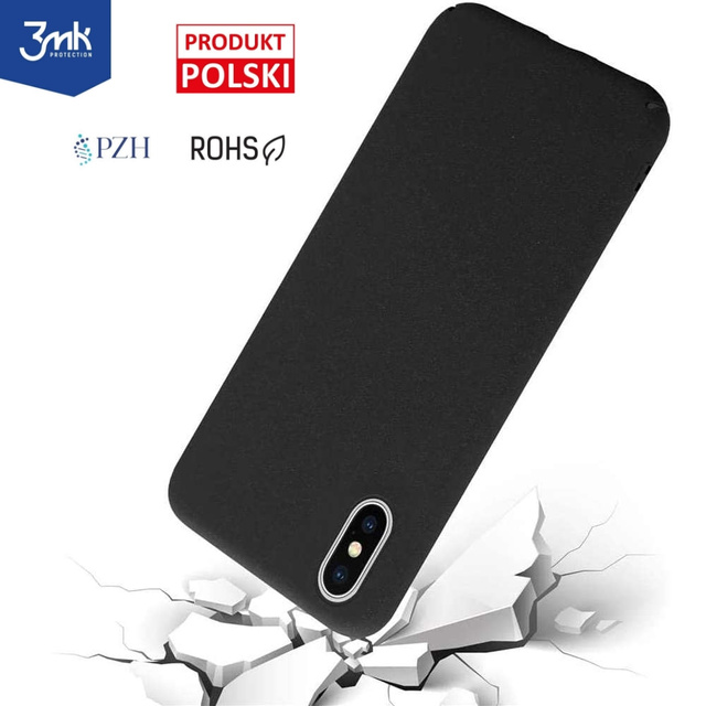 Etui matowe Odporne na telefon obudowa 3mk Matt Case do Apple iPhone X/XS Black
