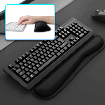 Podkładka pod ręce nadgarstki Mata żelowa do pracy przy komputerze pod nadgarstek Czarna