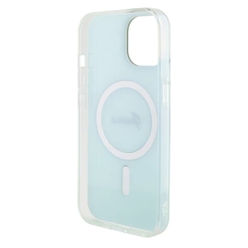 Etui Guess GUHMP15SHITSQ für iPhone 15 6,1" türkis/türkises Hardcase IML Iridescent MagSafe