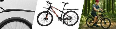 Plattform-Fahrradpedale für MTB-Fahrräder, Aluminium 9/16" Schwarzes Aluminium-Set [2 Stk.]