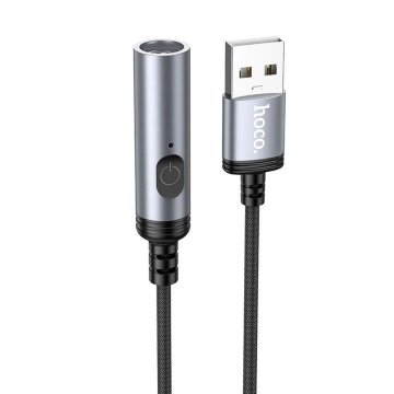 HOCO Zigarettenanzünder-Adapter auf USB-A-Anschluss UA30 0,3 m, Schwarz