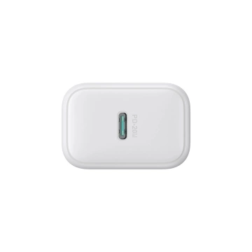 Ładowarka Joyroom Sieciowa USB-C PD 20W - Biała + Kabel USB-C / Lightning 1m