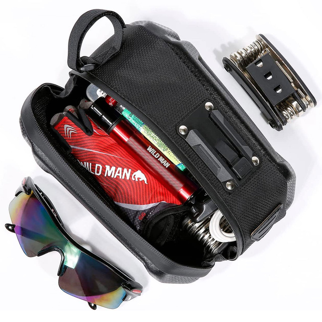 Sakwa rowerowa Wildman Bicycle Saddle Bag XT7 Etui torba na rower uchwyt rowerowy pod siodełko 1.2l Czarna