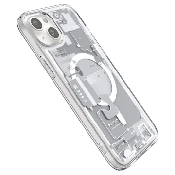 Etui Spigen Ultra Hybrid Mag MagSafe für Apple iPhone 15 Plus Zero One Weiß