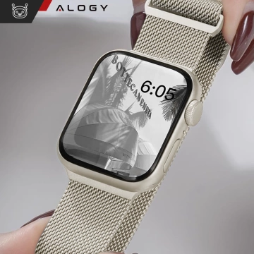 Alogy Stahlarmband für Apple Watch 38/40/41 mm Edelstahl Moonlight