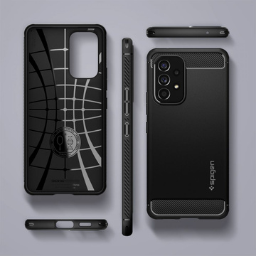 Hülle für Samsung Galaxy A53 5G Hülle Spigen Rugged Armor Matte Black Glass