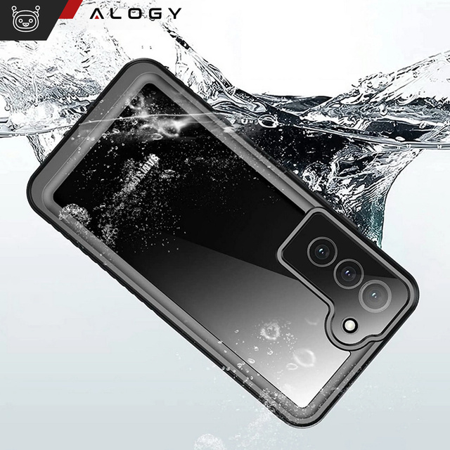 Etui wodoodporne do Samsung Galaxy S22 360 Alogy Pancerne Armor IP68 ze smyczką Czarne