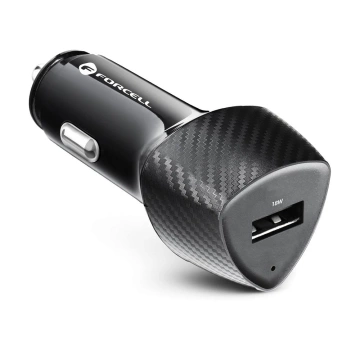 Forcell Carbon QC 3.0 18W USB-Autoladegerät Schwarz