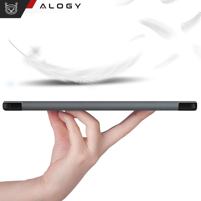 Etui do Samsung Galaxy Tab A9 2023 8.7" X110 / X115 obudowa na tablet Case Alogy Book Cover Szare + SZKŁO HARTOWANE