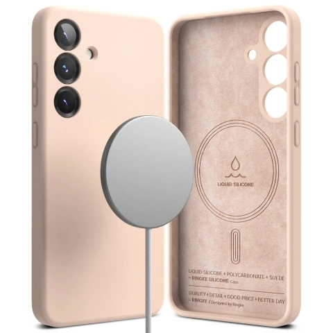 Etui für Samsung Galaxy S25 Plus Pink Sand Ringke Silikon Magnetic MagSafe