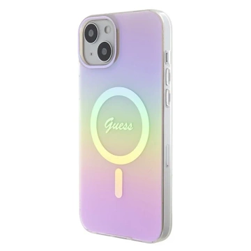 Etui Guess GUHMP15MHITSP für iPhone 15 Plus 6,7" Hardcase IML Iridescent MagSafe rot/rosa
