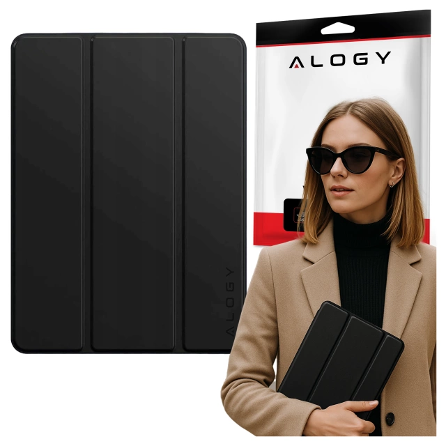 Etui do Apple iPad 9.7 2017 / 2018 Alogy SmartShell™ Smart Case z Funkcją Podstawki, Miękka Obudowa z TPU, Magnetyczne Zamknięcie Czarne