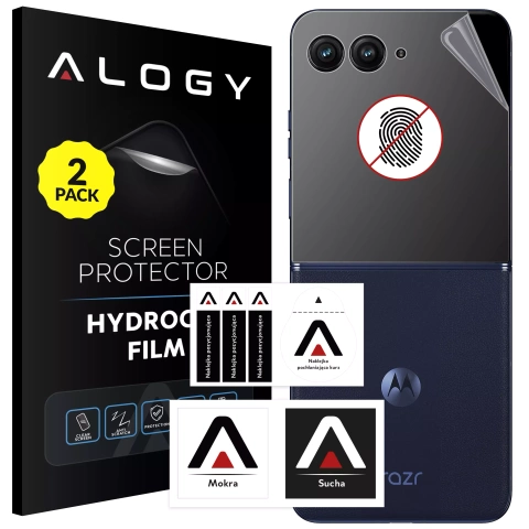 2x Folia "MATOWA" do Motorola Razr 50 Ultra Hydrożelowa Alogy HydroSkin Matte Pro™ na ekran do etui "BEZ ODCISKU PALCÓW"