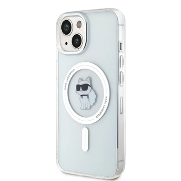 Etui Karl Lagerfeld KLHMP15SHFCCNOT für iPhone 15 6,1" transparentes Hardcase IML Choupette MagSafe
