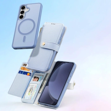 Samsung Galaxy S25 Dux Ducis Lava Lederhülle Blau