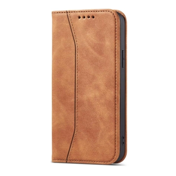 Magnet Fancy Case Case für iPhone 12 Pro Max Tasche Brieftasche Kartenhalter Braun