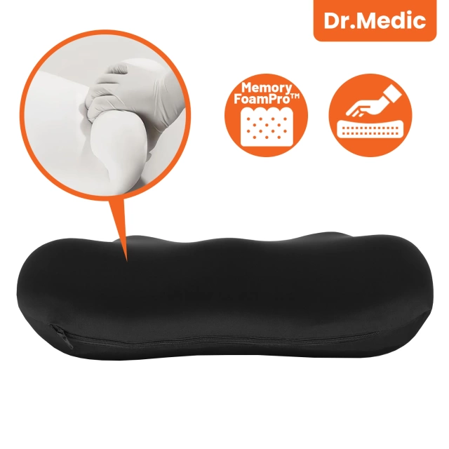 Poduszka do Samochodu pod Plecy Lędźwie DR.MEDIC TravelComfort™ Ergonomiczna poduszka lędźwiowa na fotel krzesło biurowa do auta dla kierowcy pasażera