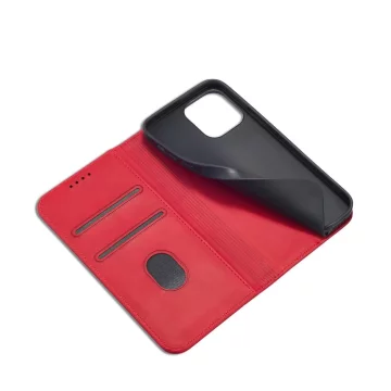 Magnet Fancy Case Case für iPhone 13 Pro Max Tasche Brieftasche Kartenhalter Rot