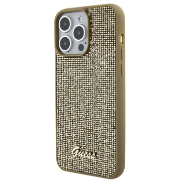 Etui Guess GUHCP15XPMSDGSD für iPhone 15 Pro Max 6,7" złoty/gold hardcase Disco Metal Script