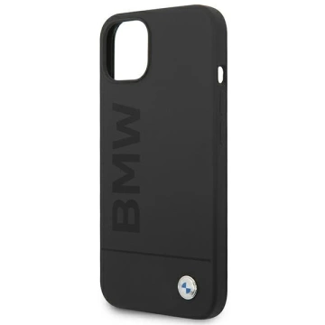 BMW BMHMP14MSLBLBK Handyhülle für Apple iPhone 14 Plus 6.7" schwarz/schwarz Hardcase Silikon Signature Logo Magsafe