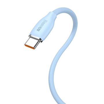 Baseus kabel, przewód USB – USB Typ C 100W długość 2 m Jelly Liquid Silica Gel – niebieski