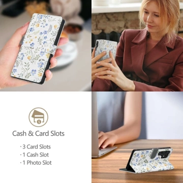 Etui Wallet do Redmi Note 14 Pro / POCO X7 5G Kwiaty