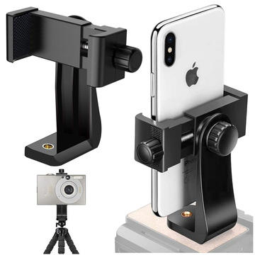 Telefonadapterhalter für Selfie-Stick-Stativ 1/4 drehbar 360 ​​universell Alogy schwarz