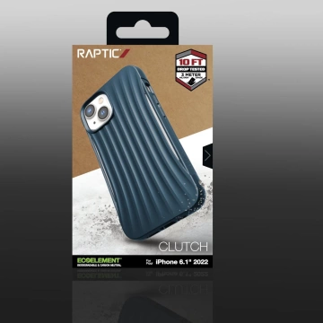 Raptic Clutch Case iPhone 14 Rückseite blau