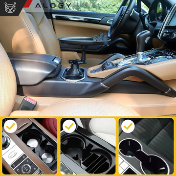 Reise Auto Tisch Tablett Tablett Telefonhalter Auto Essen Alogy Getränkehalter Schwarz