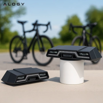 Fahrradrücklicht für das Heck des Fahrrads, LED-Beleuchtung, Rücklicht, rotes Aluminium, wasserdicht, IPX4, 50 lm, Alogy