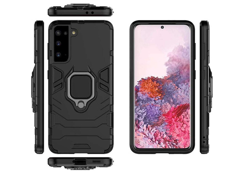 Alogy Stand Ring Armor Hülle für Samsung Galaxy S21 schwarz