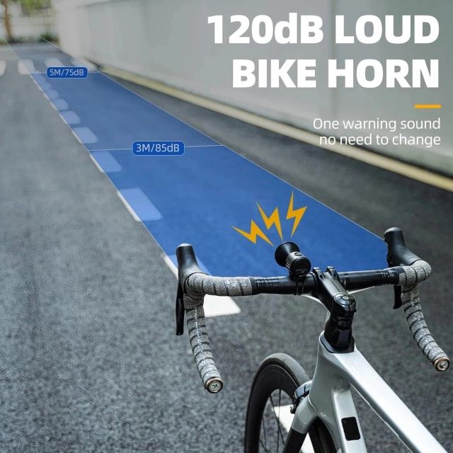 Rockbros 34210002001 elektronische Fahrradklingel – schwarz