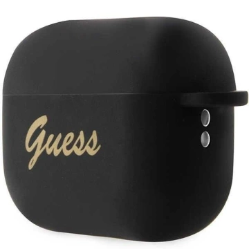 Schutzhülle für Kopfhörer Guess GUAP2LSCHSK für Apple AirPods Pro 2 Cover schwarz/schwarz Silicone Charm Heart Collection