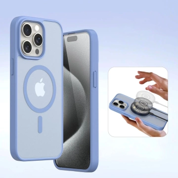 iPhone 15 Pro Dux Ducis Lawa Wallet Mag Lederhülle Blau