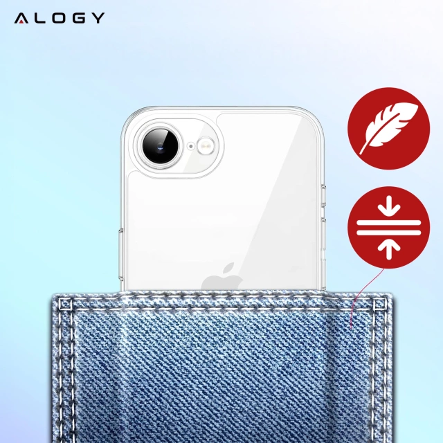 Etui do Apple iPhone 16e obudowa ochronna na telefon Alogy HybridShield™️ Case Przezroczyste