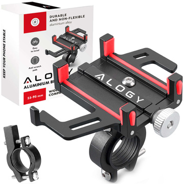 Alogy Fahrrad-Handy-Halterung, 55–95 mm, für Fahrrad, Motorroller, Schwarz