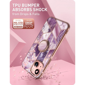 Etui Supcase Cosmo Snap für Apple iPhone 13 Marmor Lila