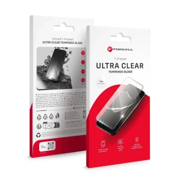 Panzerglas für iPhone 15 Plus Forcell Ultra Clear Glass schwarz 9H