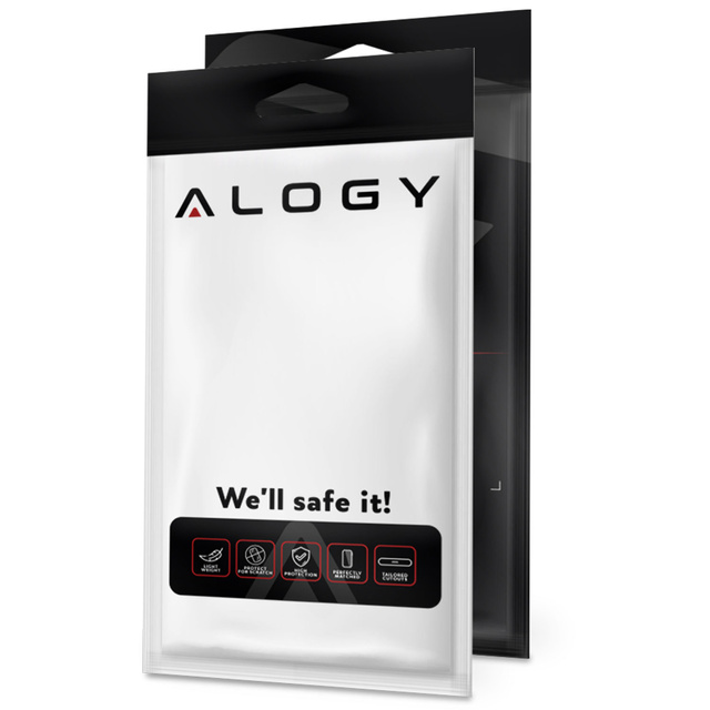 Etui do iPhone 15 Pro MagSafe obudowa Hybrid Case Cover Shock Clear Alogy Przezroczyste + Szkło