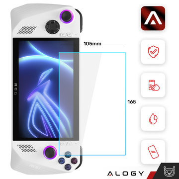 2x Szkło hartowane do Asus ROG Ally na ekran konsoli Alogy Screen Protector Pro+ 9H