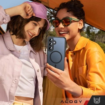 Samsung Galaxy S25 Hülle Alogy Matte HybridMag™️ MagSafe Hülle Matt Schwarz