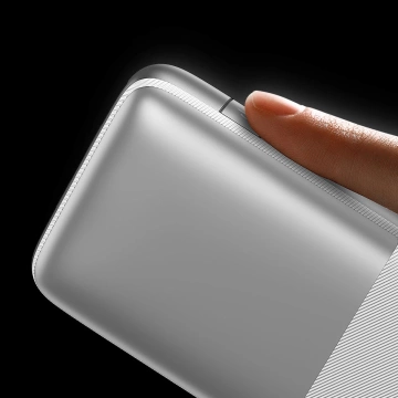 Baseus Bipow Pro Power Bank 10000mAh 20W weiß mit USB Typ A - USB Typ C 3A 0,3m Kabel (PPBD040202)