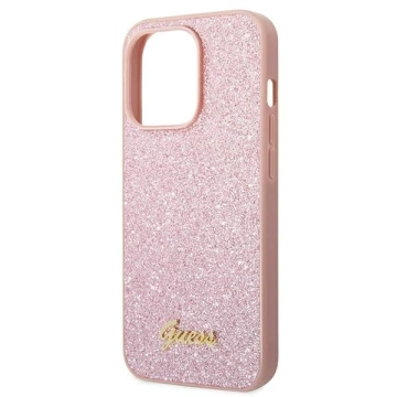 Etui Guess GUHCP14XHGGSHP für Apple iPhone 14 Pro Max 6,7" różowy/pink Hard Case Glitter Script