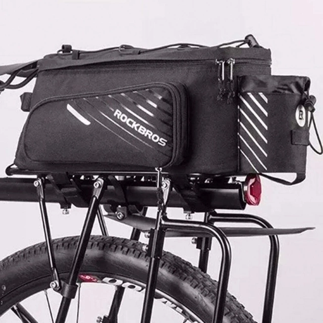 Torba Rowerowa Rockbros A9-BK Na Bagażnik 12L Czarna Odblaskowa