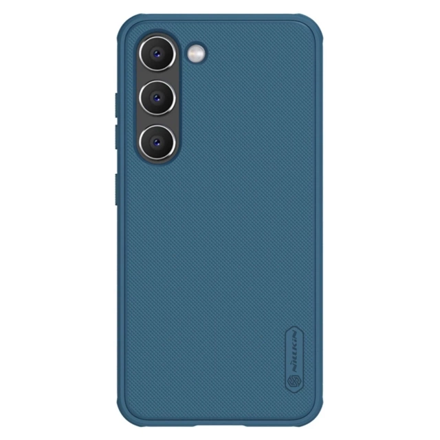 Etui Nillkin Super Frosted Shield Pro etui do Samsung Galaxy S23+ pancerny pokrowiec + podstawka na telefon niebieskie