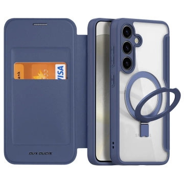 Dux Ducis Skin X Pro Hülle mit Magnetring/Ständer für Samsung S24 – blau