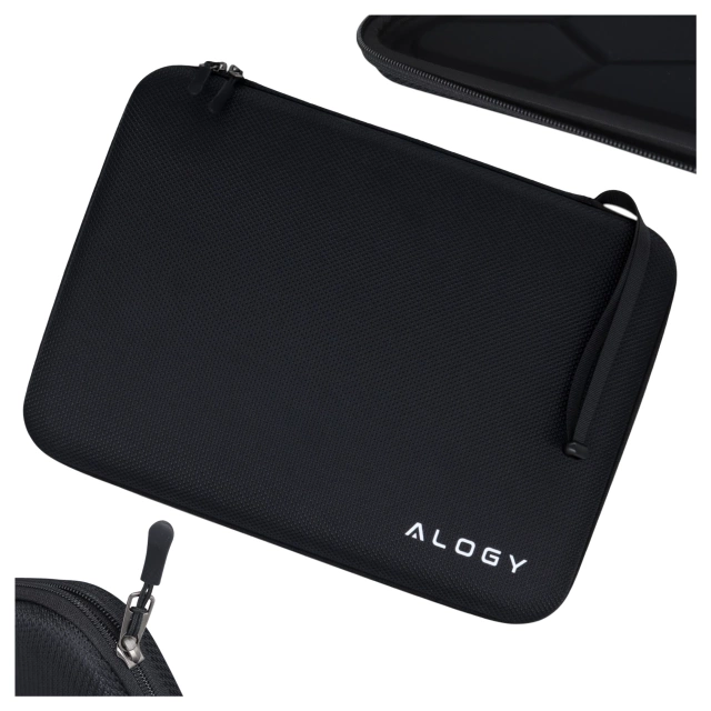 Torba na laptopa do MacBooka Air Pro 15" 16" Alogy ShieldCase Hard Foam Bag etui ochronne teczka 15-16" Czarna